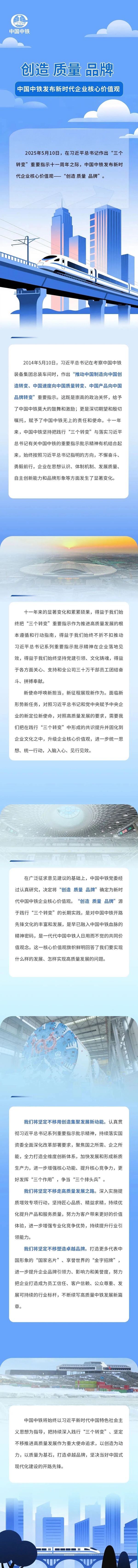 创造 质量 品牌——中国中铁发布新时代企业核心价值观 创造 质量 品牌——中国中铁发布新时代企业核心价值观